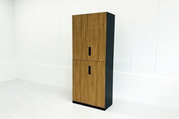 コクヨ エディア 中古キャビネット 両開き書庫 【上下セット】 収納家具 中古オフィス家具 900/450/2150の画像