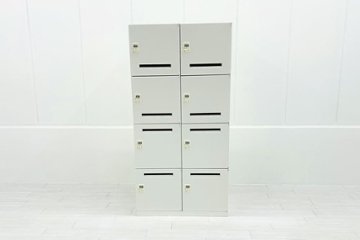 8人用ロッカー スチールロッカー 中古 オカムラ メールボックス 収納家具 中古オフィス家具 900/450/1810 ダイヤル錠画像