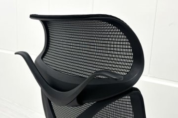 オカムラ サブリナチェア 中古 スマートオペレーション ヘッドレスト 中古オフィス家具 ブラック Sabrina Smart Operation画像