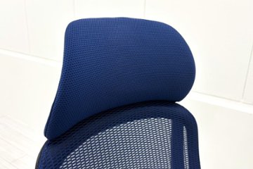 オカムラ シルフィーチェア 中古 2019年製 エクストラハイバック 可動肘 OKAMURA Sylphy 中古オフィス家具 ミディアムブルー画像