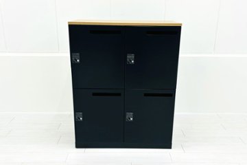 4人用ロッカー 中古 コクヨ ブラック エディア パーソナルロッカー 中古オフィス家具 ダイヤル錠 900/450/1130画像