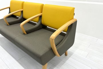 ロビーチェア オリバー oliver 中古 3人掛けチェア 医療用家具 ロビーソファ 病院椅子 病院チェア 応接椅子 中古オフィス家具 1770/620/780画像