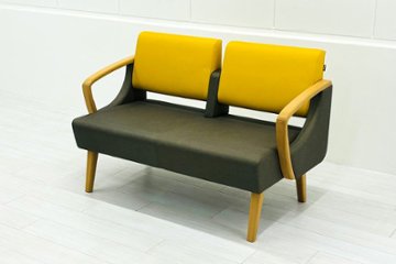 ロビーチェア オリバー oliver 中古 2人掛チェア 医療用家具 病院椅子 病院チェア  ロビーソファ 応接椅子 中古オフィス家具 1200/620/780の画像