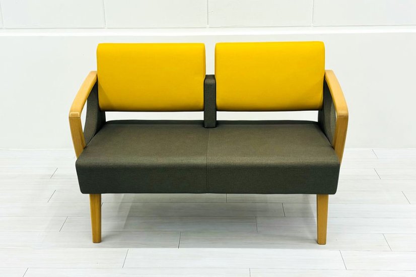 ロビーチェア オリバー oliver 中古 2人掛チェア 医療用家具 病院椅子 病院チェア  ロビーソファ 応接椅子 中古オフィス家具 1200/620/780画像