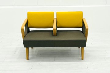 ロビーチェア オリバー oliver 中古 2人掛チェア 医療用家具 病院椅子 病院チェア  ロビーソファ 応接椅子 中古オフィス家具 1200/620/780画像