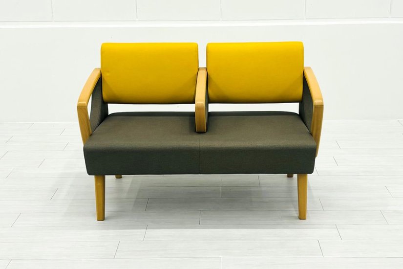 ロビーチェア オリバー oliver 中古 2人掛チェア 医療用家具 病院椅子 病院チェア  ロビーソファ 応接椅子 中古オフィス家具 1200/620/780画像