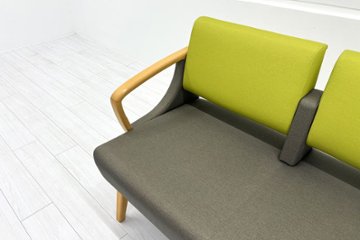 ロビーチェア オリバー oliver 中古 2人掛けチェア ロビーチェア 医療用家具 応接椅子 病院椅子 病院チェア 中古オフィス家具 1200/620/780画像