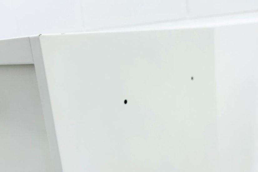 引き違い書庫 スチール スライド書庫 中古 オカムラ 中古キャビネット スチール書庫 中古オフィス家具 ホワイト 900/450/710画像