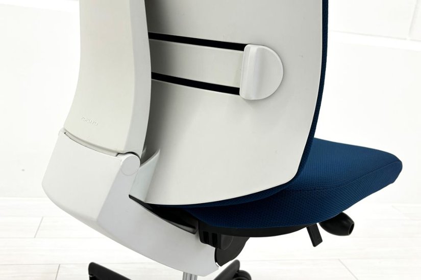 コクヨ ウィザードチェア 肘無 中古 ウィザード2 ローバック 中古オフィス家具 KOKUYO Wizard ブルー画像