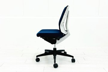 コクヨ ウィザードチェア 肘無 中古 ウィザード2 ローバック 中古オフィス家具 KOKUYO Wizard ブルー画像