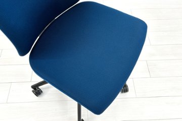 コクヨ ウィザードチェア 肘無 中古 ウィザード2 ローバック 中古オフィス家具 KOKUYO Wizard ブルー画像
