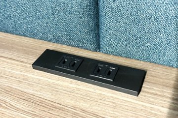 集中ブース 201° COOM 中古 ワークブース 一人用 パーテーション パーティション 中古オフィス家具 ブルー系 1000/900/1600画像