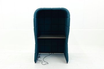 集中ブース 201° COOM 中古 ワークブース 一人用 パーテーション パーティション 中古オフィス家具 ブルー系 1000/900/1600画像