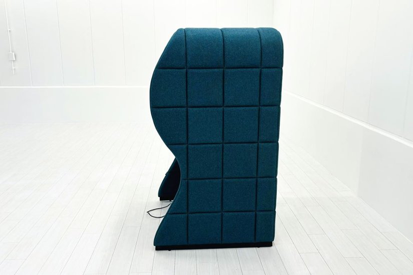 集中ブース 201° COOM 中古 ワークブース 一人用 パーテーション パーティション 中古オフィス家具 ブルー系 1000/900/1600画像