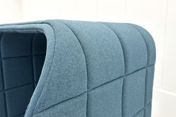 集中ブース 201° COOM 中古 ワークブース 一人用 パーテーション パーティション 中古オフィス家具 ブルー系 1000/900/1600画像