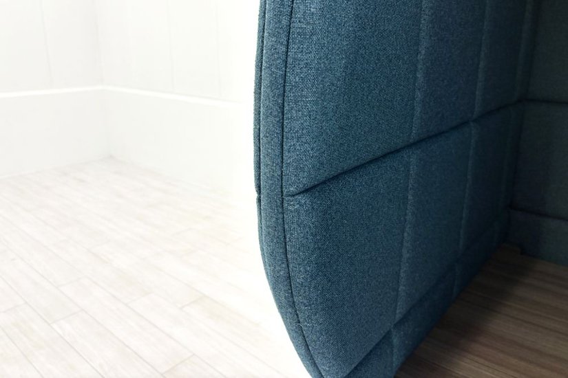 集中ブース 201° COOM 中古 ワークブース 一人用 パーテーション パーティション 中古オフィス家具 ブルー系 1000/900/1600画像