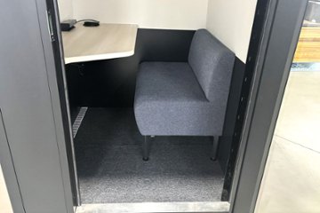 TERECUBE オカムラ テレキューブ 中古 フルクローズ型ワークブース 個室防音ブース ソロワークブース 中古オフィス家具 1200/1100/2310画像