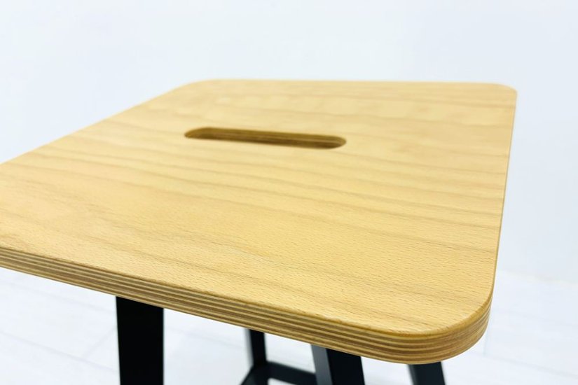 ノール ロックウェルイージースツール 中古 Knoll Rockwell Unscripted Easy Stool ノル ハイチェア ミーティングチェア カウンターチェア 中古オフィス家具 H610画像