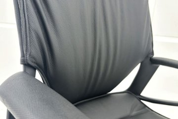  Wilkhahn Modus ウィルクハーン モダスチェア 中古 エグゼクティブチェア マネジメントチェア ブラック 中古オフィス家具 本革張り レザー画像