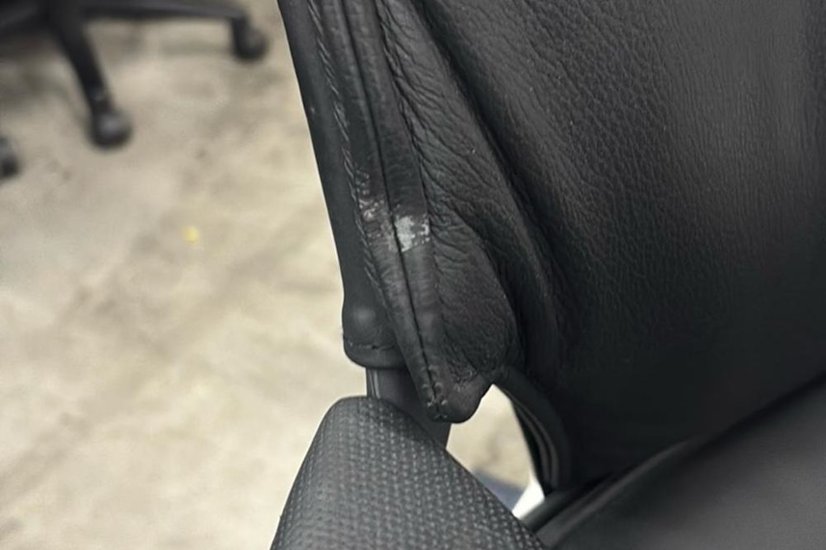  Wilkhahn Modus ウィルクハーン モダスチェア 中古 エグゼクティブチェア マネジメントチェア ブラック 中古オフィス家具 本革張り レザー画像