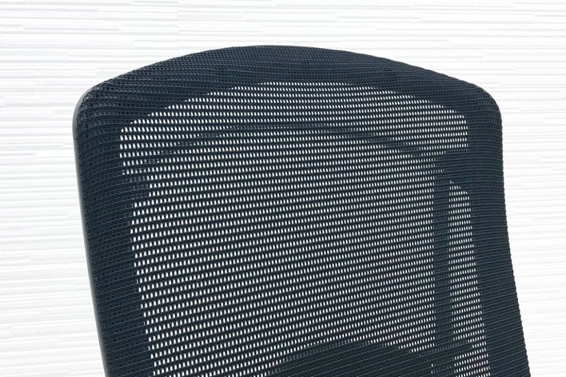 OKAMURA Contessa コンテッサチェア 中古 オカムラ メッシュ ブラック 中古オフィス家具 オフィスチェア ポリッシュフレーム画像