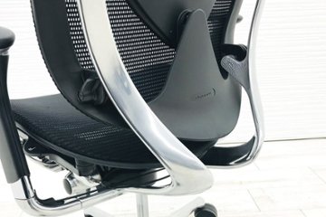 OKAMURA Contessa コンテッサチェア 中古 オカムラ メッシュ ブラック 中古オフィス家具 オフィスチェア ポリッシュフレーム画像