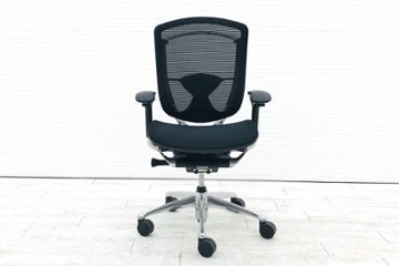 OKAMURA Contessa コンテッサチェア 中古 オカムラ メッシュ ブラック 中古オフィス家具 オフィスチェア ポリッシュフレーム画像