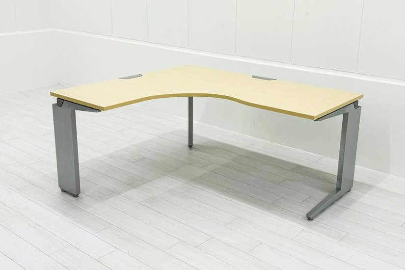 オカムラ プロユニット L型デスク L字デスク 中古 Ｌ字机 中古デスク 中古オフィス家具 オフィスデスク 事務机 1600/1400/720 左550画像