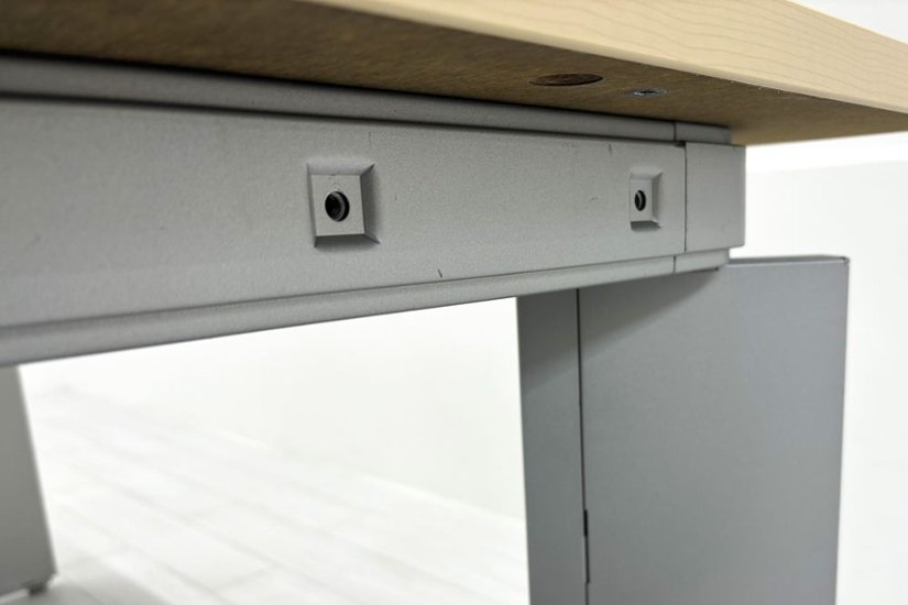 オカムラ プロユニット L型デスク L字デスク 中古 Ｌ字机 中古デスク 中古オフィス家具 オフィスデスク 事務机 1600/1400/720 左550画像