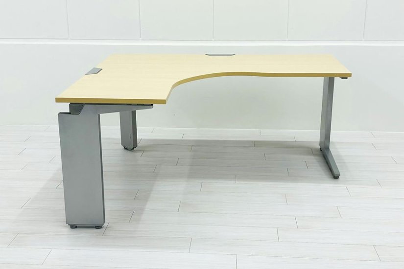 オカムラ プロユニット L型デスク L字デスク 中古 Ｌ字机 中古デスク 中古オフィス家具 オフィスデスク 事務机 1600/1400/720 左550画像