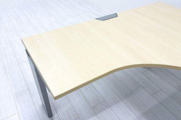 オカムラ プロユニット L型デスク L字デスク 中古 Ｌ字机 中古デスク 中古オフィス家具 オフィスデスク 事務机 1600/1400/720 左550画像