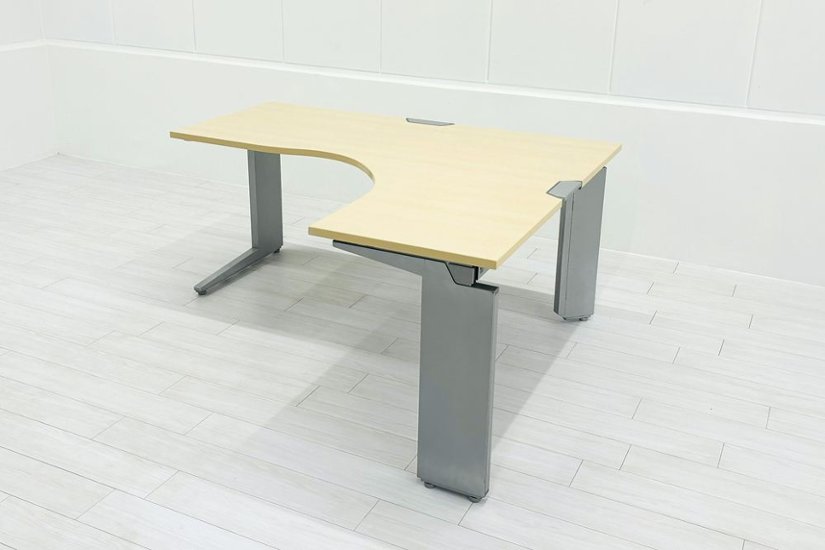 オカムラ プロユニット L型デスク L字デスク 中古 Ｌ字机 中古デスク 中古オフィス家具 オフィスデスク 事務机 1600/1400/720 右550画像