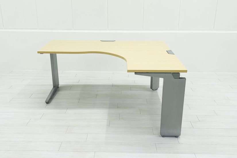 オカムラ プロユニット L型デスク L字デスク 中古 Ｌ字机 中古デスク 中古オフィス家具 オフィスデスク 事務机 1600/1400/720 右550画像