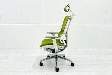 Ergohuman Fit エルゴヒューマン フィット ヘッドレスト付き 中古 中古チェア 高機能チェア 3Dメッシュ グリーン画像