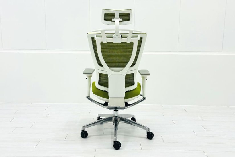 Ergohuman Fit エルゴヒューマン フィット ヘッドレスト付き 中古 中古チェア 高機能チェア 3Dメッシュ グリーン画像