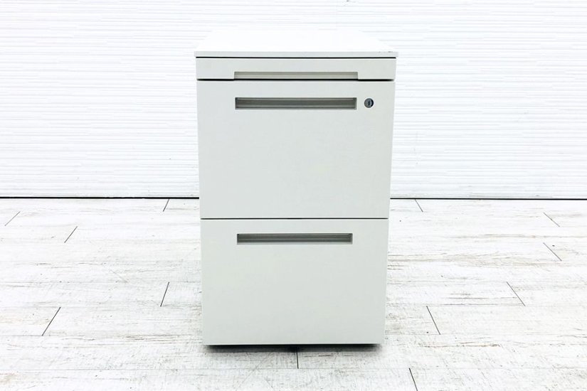 イトーキ CZRワゴン スチールワゴン 3段ワゴン 中古 収納家具 袖机 脇机 CZR-046MPCB-W9 ホワイト ワゴン3段画像