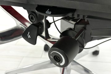 バロンチェア 中古 オカムラ Baron 可動肘 ハイバック 中古オフィス家具 中古オフィスチェア 事務椅子 メッシュチェア レッド画像