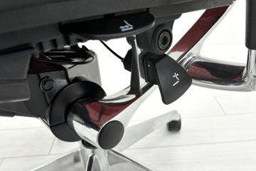 バロンチェア 中古 オカムラ Baron 可動肘 ハイバック 中古オフィス家具 中古オフィスチェア 事務椅子 メッシュチェア レッド画像