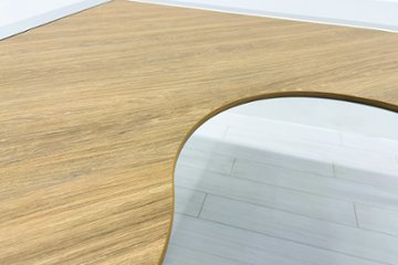 【ポリッシュ脚ピカピカ磨き有！】コクヨ サイビ 中古 L型デスク SAIBI L字デスク 木目天板 中古オフィス家具 1600/1600/720画像