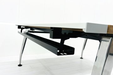 【ポリッシュ脚ピカピカ磨き有！】コクヨ サイビ 中古 L型デスク SAIBI L字デスク 木目天板 中古オフィス家具 1600/1600/720画像