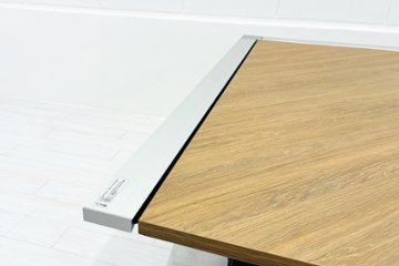 【ポリッシュ脚ピカピカ磨き有！】コクヨ サイビ 中古 L型デスク SAIBI L字デスク 木目天板 中古オフィス家具 1600/1600/720画像