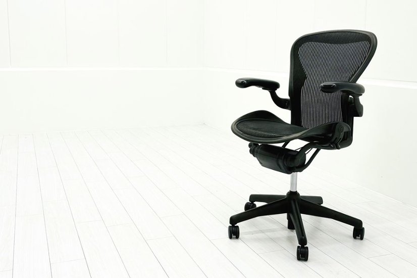 Herman Miller Aeron Chairs アーロンチェア 中古 Bサイズ フル装備 ハーマンミラー 中古オフィス家具 肘ダイヤル シリンダー交換済み画像