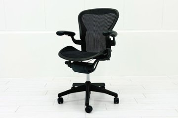 Herman Miller Aeron Chairs アーロンチェア 中古 Bサイズ フル装備 ハーマンミラー 中古オフィス家具 肘ダイヤル シリンダー交換済み画像