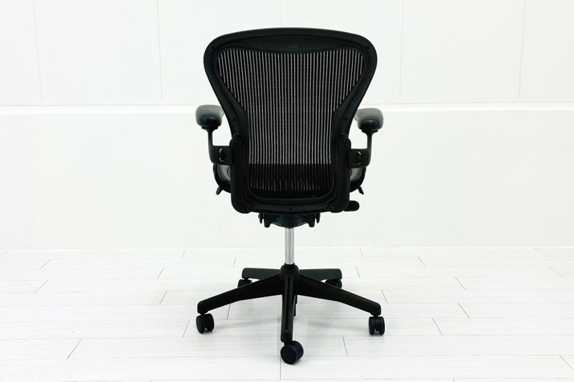 Herman Miller Aeron Chairs アーロンチェア 中古 Bサイズ フル装備 ハーマンミラー 中古オフィス家具 肘ダイヤル シリンダー交換済み画像