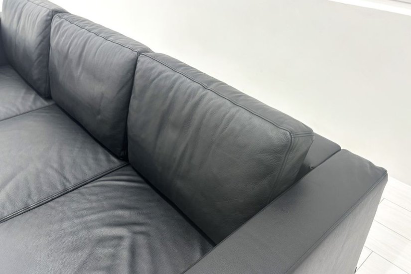 ウォルター・ノル フォスター ノール Knoll 3人掛けソファー 中古 中古オフィス家具 本革 レザー 2160/880/780画像
