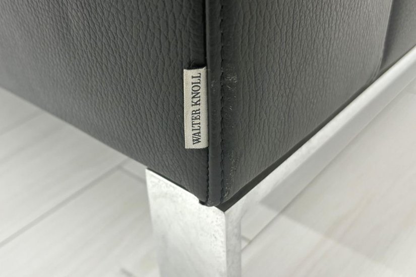 ウォルター・ノル フォスター ノール Knoll 3人掛けソファー 中古 中古オフィス家具 本革 レザー 2160/880/780画像