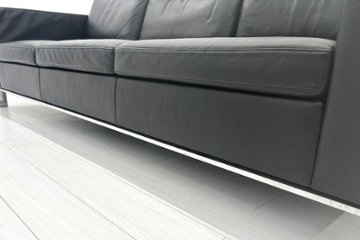 ウォルター・ノル フォスター ノール Knoll 3人掛けソファー 中古 中古オフィス家具 本革 レザー 2160/880/780画像