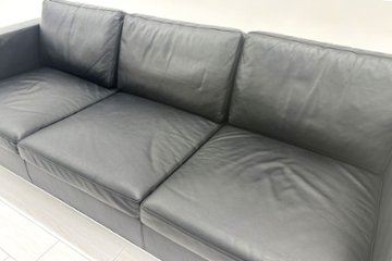 ウォルター・ノル フォスター ノール Knoll 3人掛けソファー 中古 中古オフィス家具 本革 レザー 2160/880/780画像