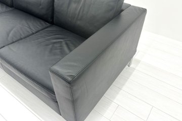 ウォルター・ノル フォスター ノール Knoll 3人掛けソファー 中古 中古オフィス家具 本革 レザー 2160/880/780画像