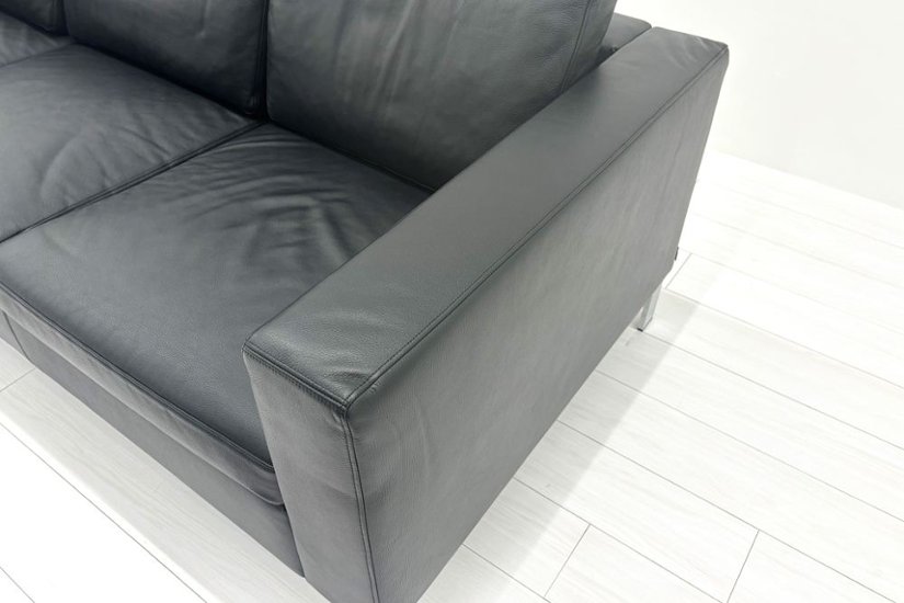 ウォルター・ノル フォスター ノール Knoll 3人掛けソファー 中古 中古オフィス家具 本革 レザー 2160/880/780画像